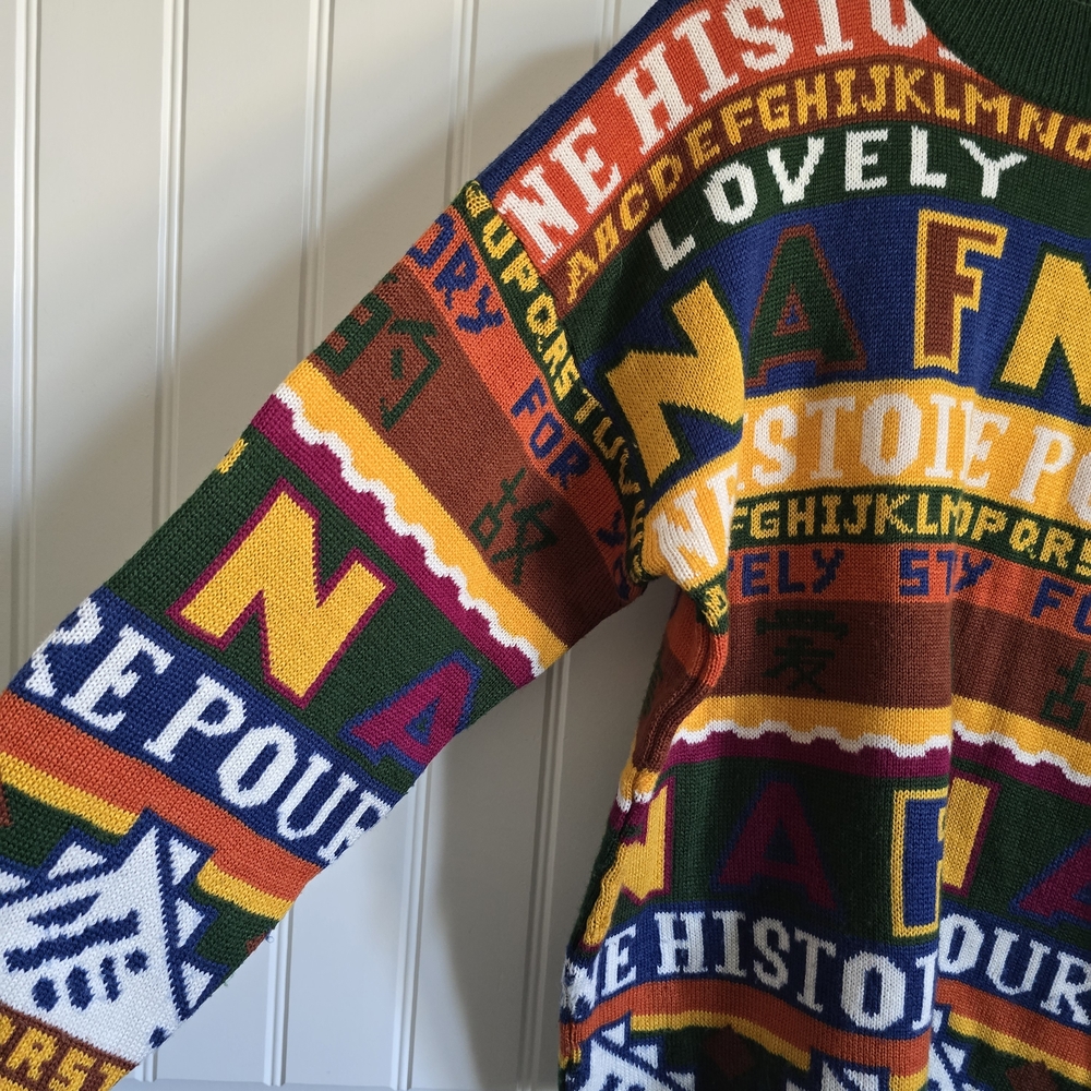 Colorful Patterned Men's Sweater - Picture 3 of 7